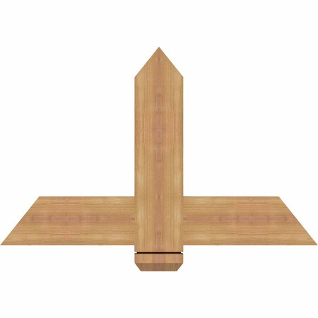 Ekena Millwork Eugene Smooth Timber Gable Bracket, Western Red Cedar, 36"W x 23"H x 1 1/2"D x 5 1/2"F, 15/12 Pitch GBW036X23X0206EUG00SWR